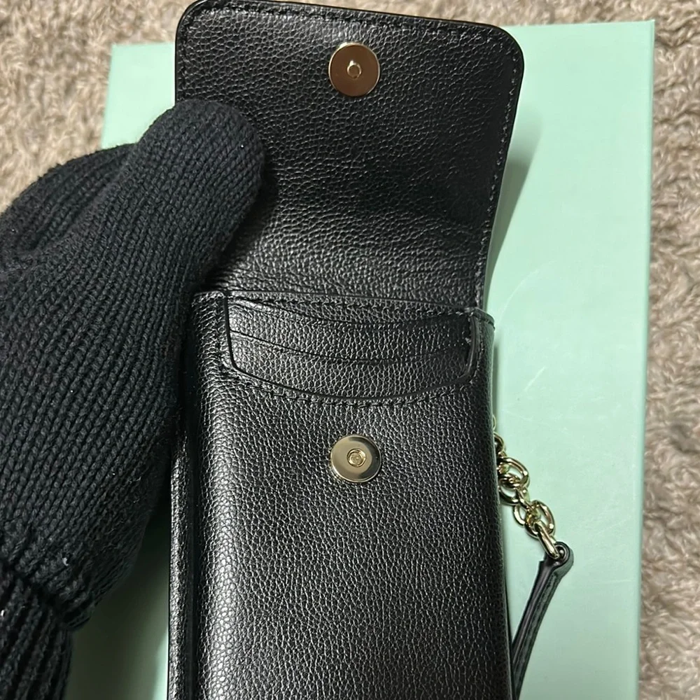 Kate Spade Black Leather Phone Crossbody